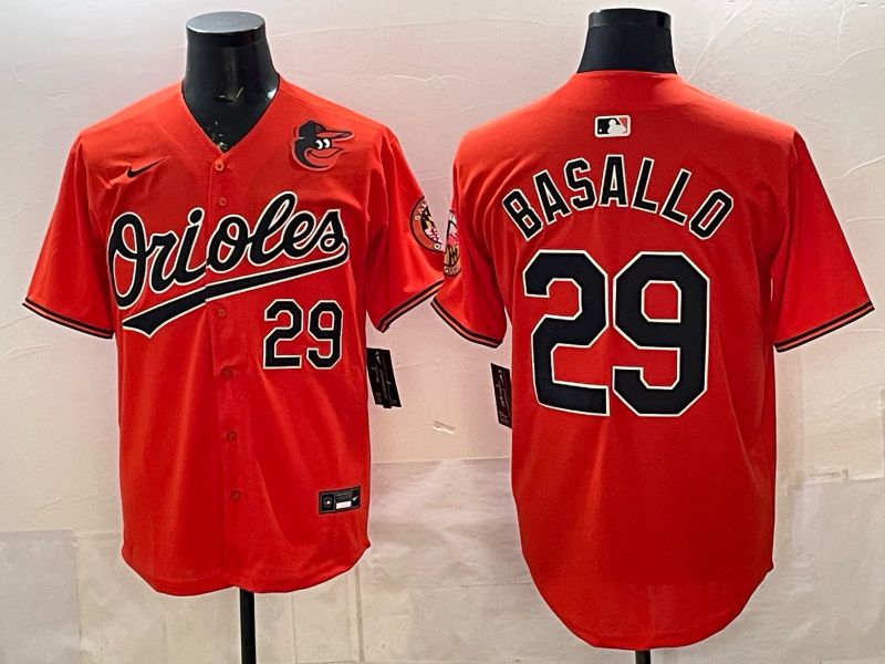 Men Baltimore Orioles #29 Basallo Orange Game 2026 Nike MLB Jersey style 002